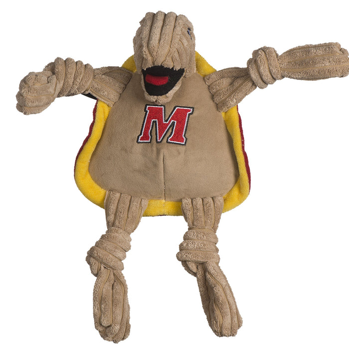 HuggleHounds NCAA University of Maryland - Testudo the Terrapin Knottie® Plush Dog Toy