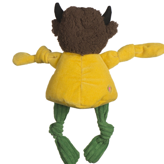 HuggleHounds NCAA North Dakota State University, Thundar The Bison Knottie® Plush Dog Toy