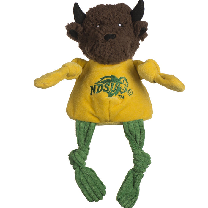 HuggleHounds NCAA North Dakota State University, Thundar The Bison Knottie® Plush Dog Toy