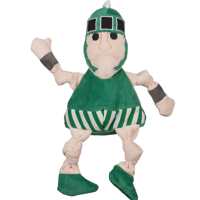 HuggleHounds NCAA Michigan State University, Sparty Knottie® Plush Dog Toy