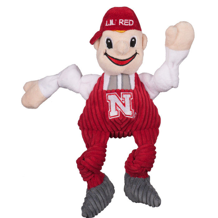 HuggleHounds NCAA University of Nebraska, Lil Red Knottie® Plush Dog Toy