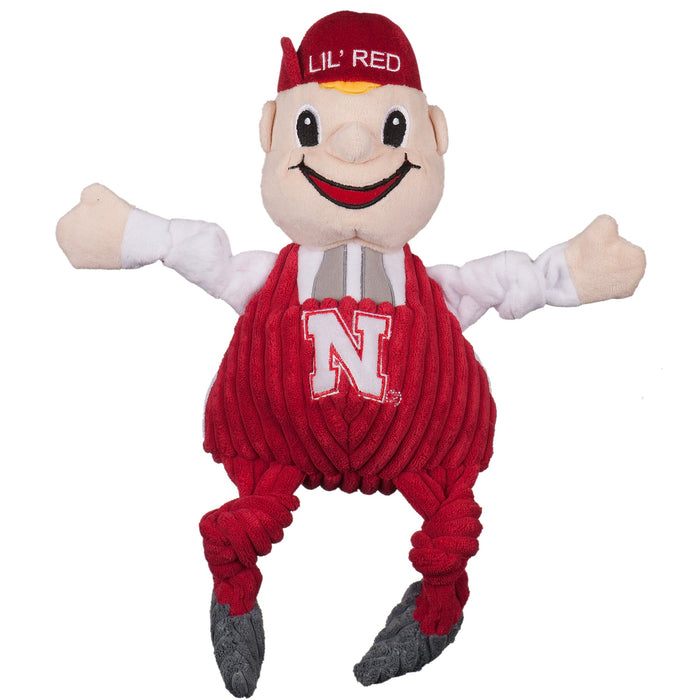 HuggleHounds NCAA University of Nebraska, Lil Red Knottie® Plush Dog Toy