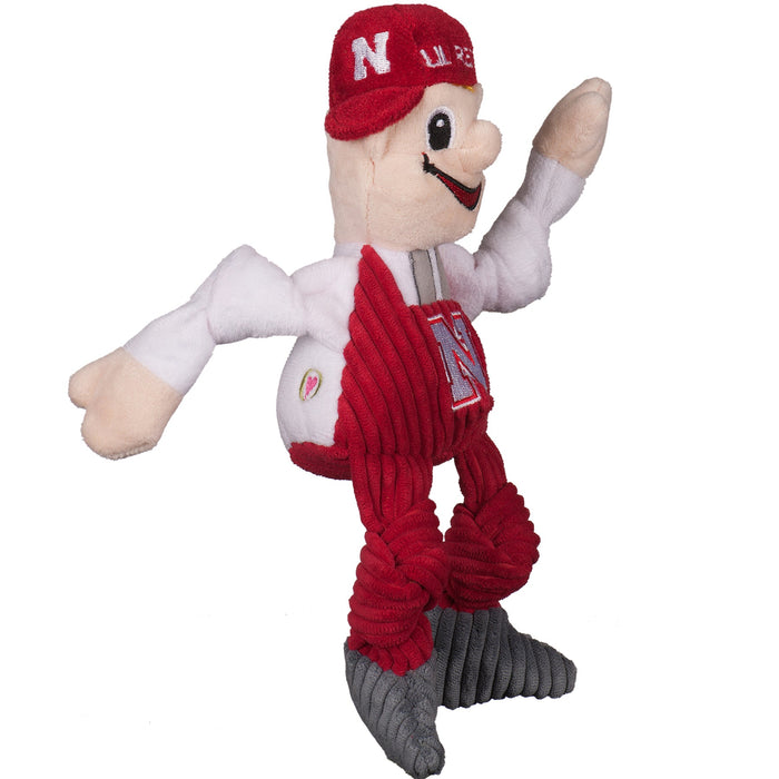HuggleHounds NCAA University of Nebraska, Lil Red Knottie® Plush Dog Toy