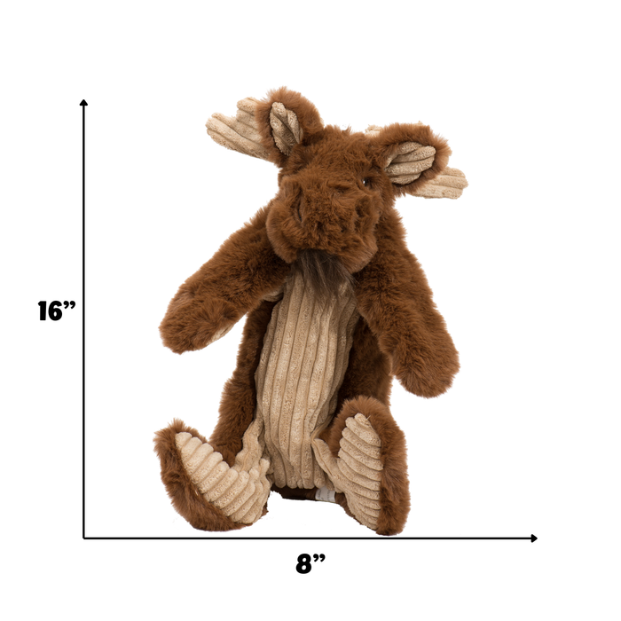 HuggleHounds Maple Moose X-Brace™ Durable Plush Dog Toy