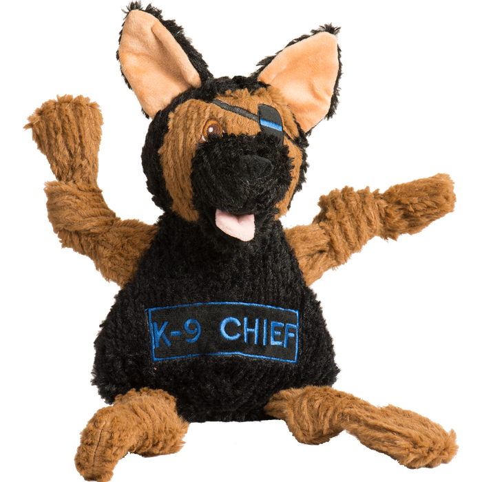 HuggleHounds HuggleCause™, Project K-9 Hero, K-9 Chief Knottie® Plush Dog Toy, Large