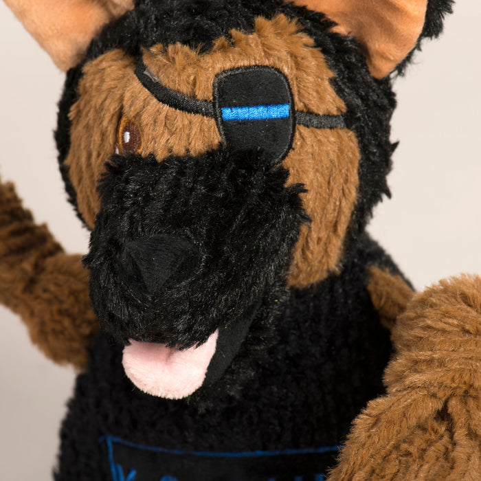 HuggleHounds HuggleCause™, Project K-9 Hero, K-9 Chief Knottie® Plush Dog Toy, Large