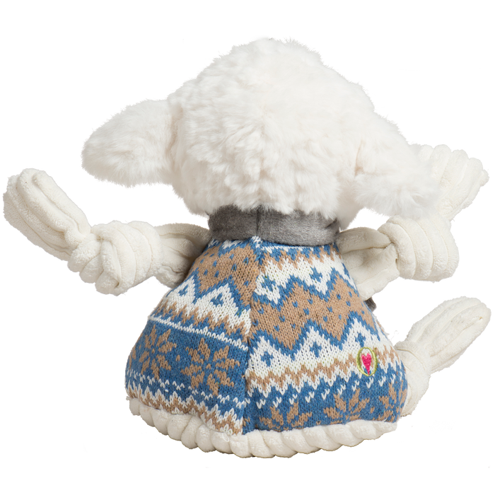 HuggleHounds Leo Lamb Plush Dog Toy Knottie®