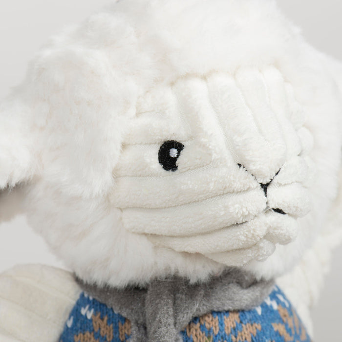 HuggleHounds Leo Lamb Plush Dog Toy Knottie®
