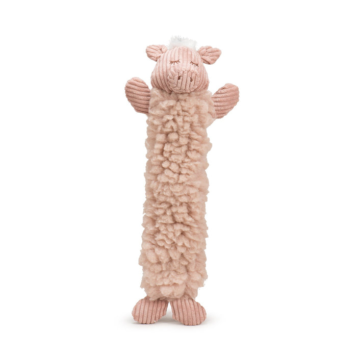 HuggleHounds Penelope Pig Fluffer Long & Lovelie™ Durable Plush Dog Toy