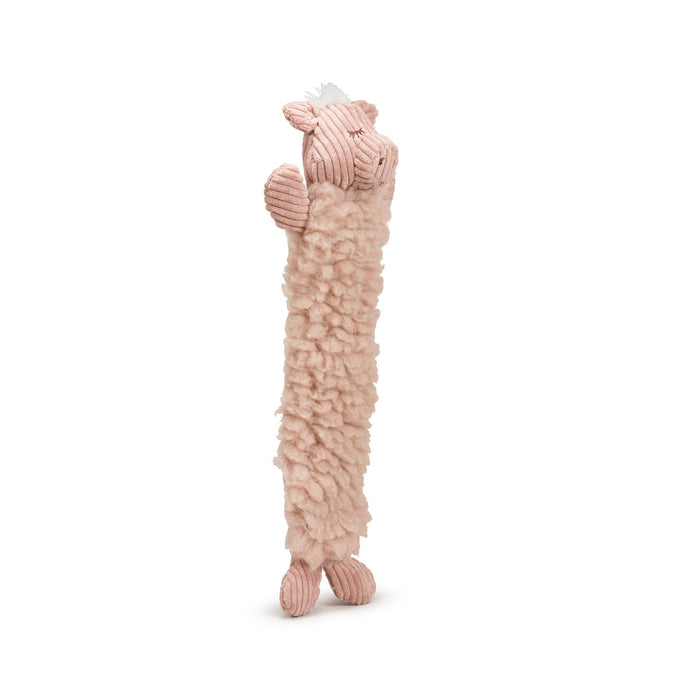 HuggleHounds Penelope Pig Fluffer Long & Lovelie™ Durable Plush Dog Toy