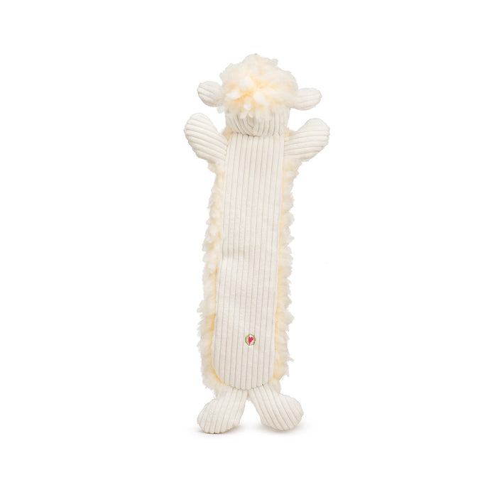 HuggleHounds Louise Lamb Fluffer Long & Lovelie™ Durable Plush Dog Toy