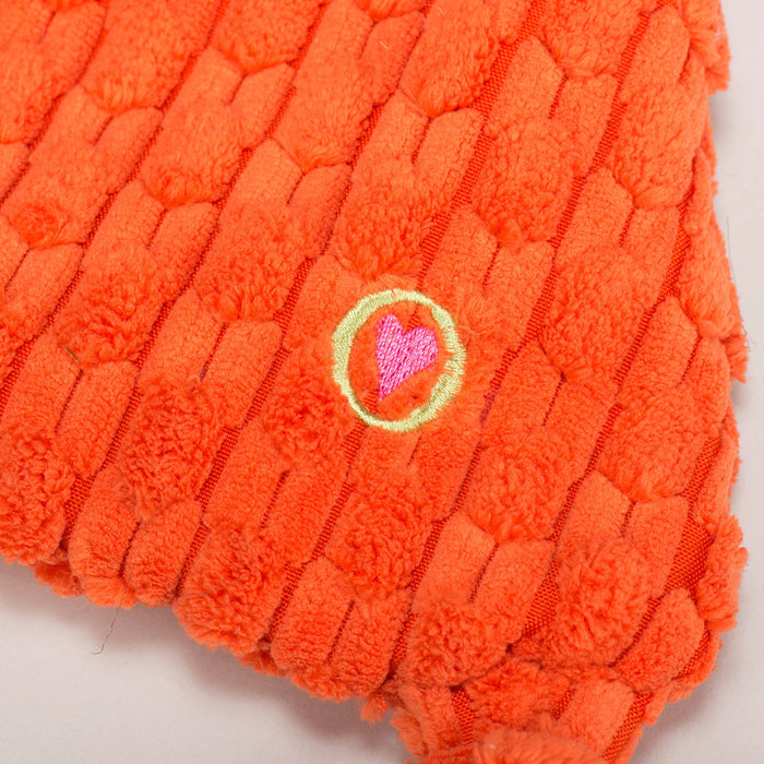 HuggleHounds Morris Moose HuggleFlatties™ Durable Plush Dog Toy, Orange