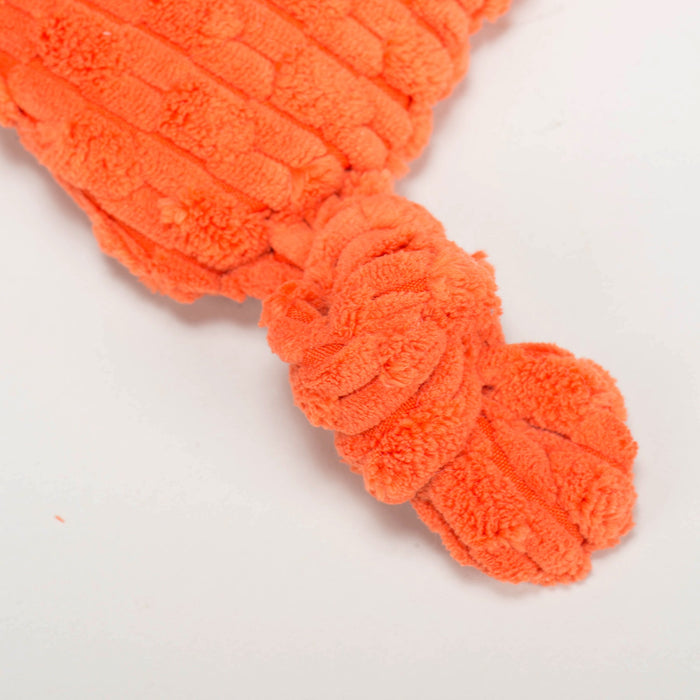 HuggleHounds Morris Moose HuggleFlatties™ Durable Plush Dog Toy, Orange