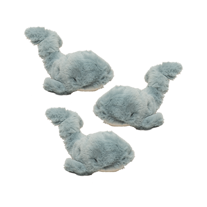 HuggleHounds Mobie Whale Wee Huggles® Plush Dog Toys, (Pack of 3)