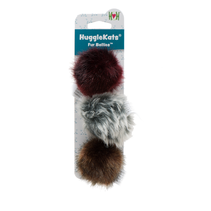 HuggleHounds HuggleKats® Fur Ballies Cat Toys (Pack of 3)