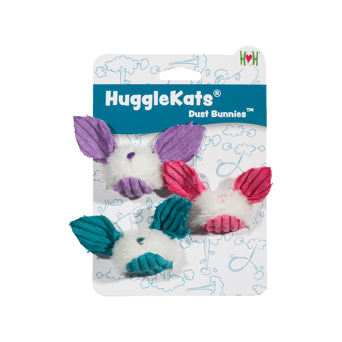HuggleHounds HuggleKats® Dust Bunnies Cat Toys (Pack of 3)