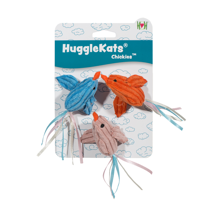 HuggleHounds HuggleKats® Chickies Cat Toys (Pack of 3)