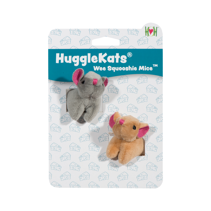 HuggleHounds HuggleKats® Wee Squooshie™ Mice Cat Toys (Pack of 2)