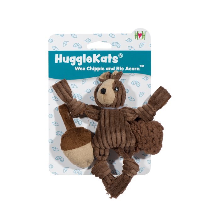 HuggleHounds HuggleKats® Wee Chippie and His Acorn Cat Toy Set