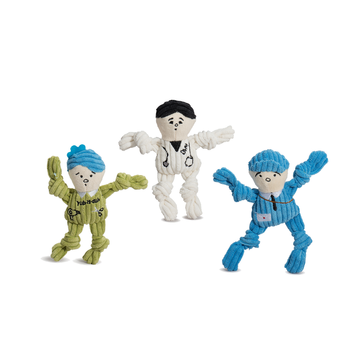 HuggleHounds Wee Huggles® Assorted Dog People™ Plush Dog Toys (Pack of 3)