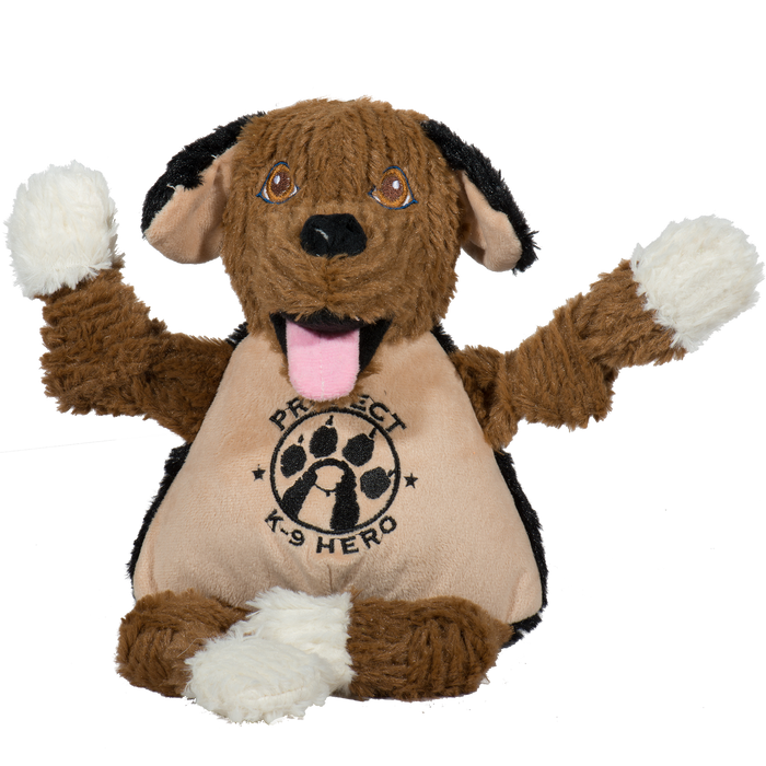HuggleHounds HuggleCause™, Project K-9 Hero, Flash Knottie® Plush Dog Toy, Large