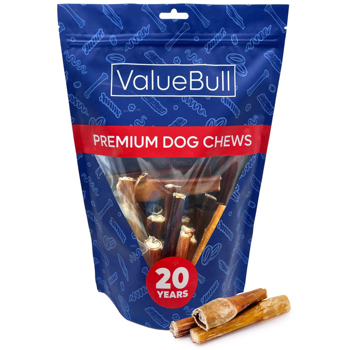 Value Pet Supplies ValueBull Bully Sticks for Small Dogs, Thin 4-6 Inch, Varied Shapes, 50 Count