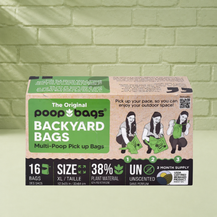 The Original Poop Bags Backyard Multi Pick-up Poop Bags
