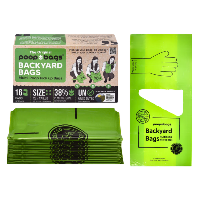 The Original Poop Bags Backyard Multi Pick-up Poop Bags
