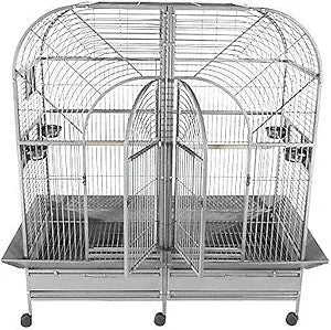 A&E Cage Company 64"x32" Double Macaw Cage with Removable Divider