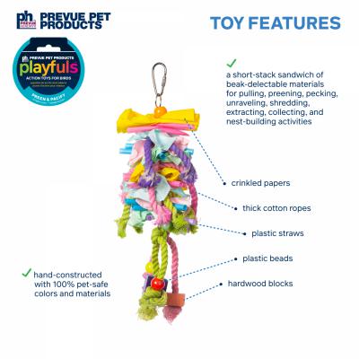 Prevue Pet Products Playfuls Short Stack Bird Toy