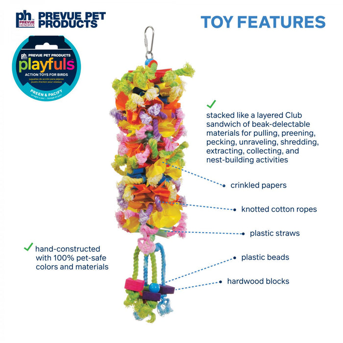 Prevue Pet Products Calypso Creations Club Bird Toy, Multi-Colored