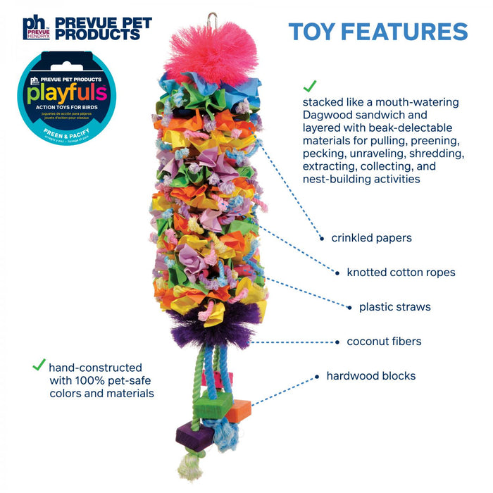 Prevue Pet Products Calypso Creations Dagwood Bird Toy, Multi-Colored