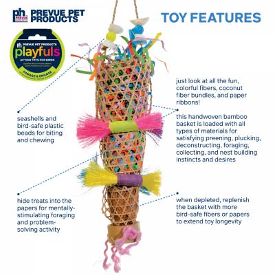 Prevue Pet Products Playfuls Confetti Kazoo Bird Toy