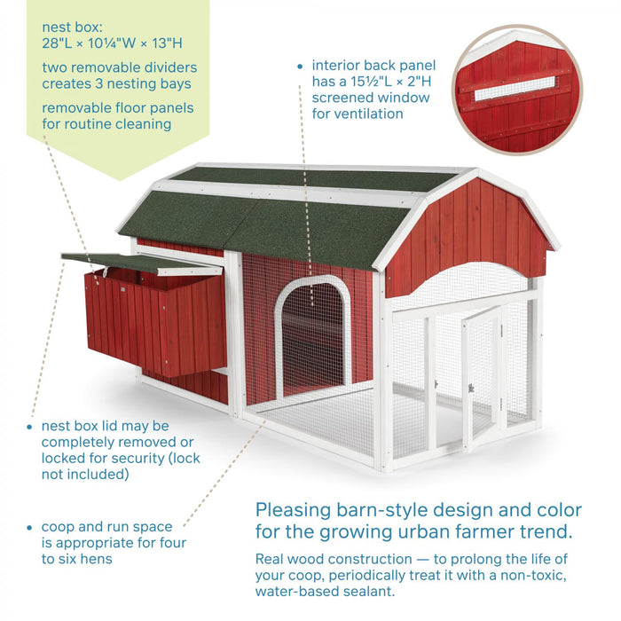 Prevue Pet Products Chicken Breeding Coop Red Barn
