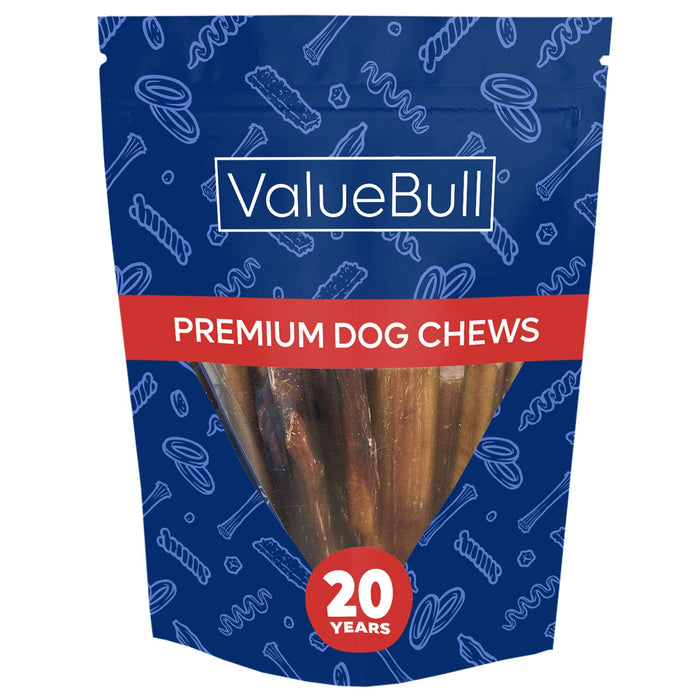 Value Pet Supplies ValueBull Bully Sticks for Large Dogs, Jumbo 6 Inch, 10 Count