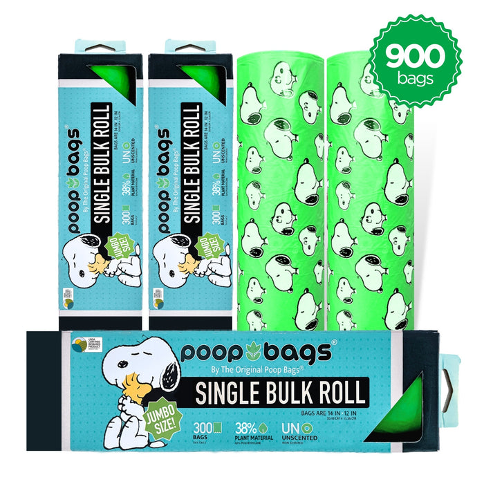 The Original Poop Bags Snoopy® Jumbo Bulk Roll XL Poop Bags