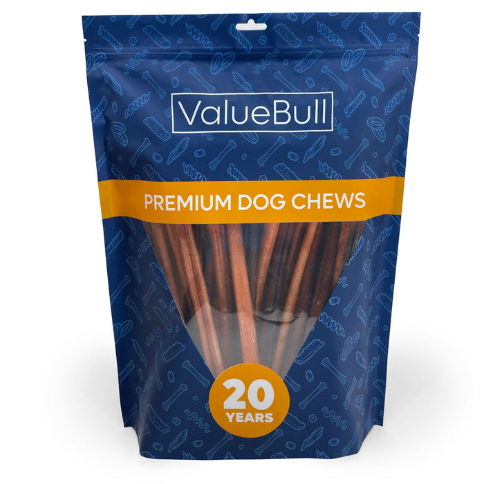 Value Pet Supplies ValueBull Bully Sticks for Dogs, Medium 12 Inch, 50 Count