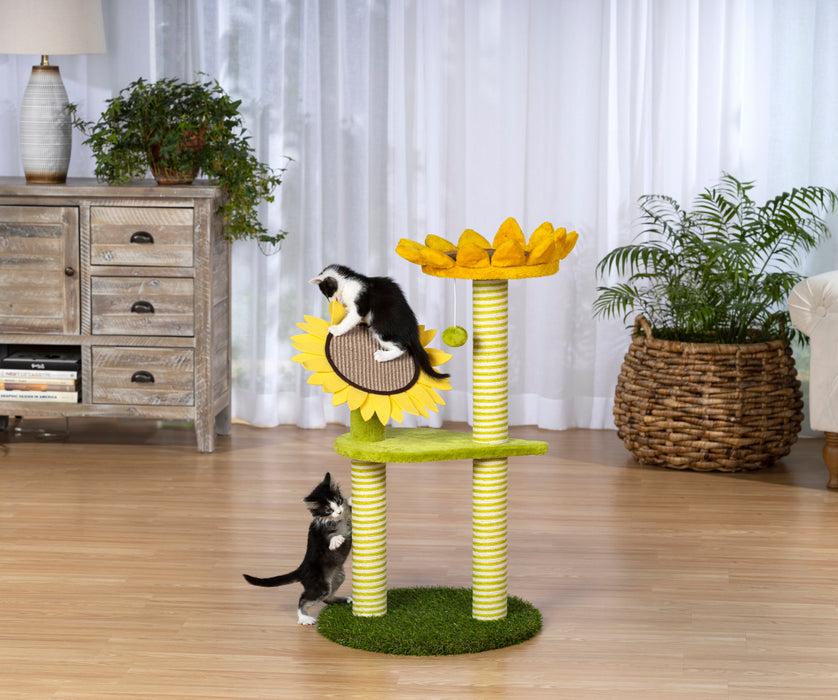 Prevue Pet Products Kitty Power Paws Sunflower Playground for Cats