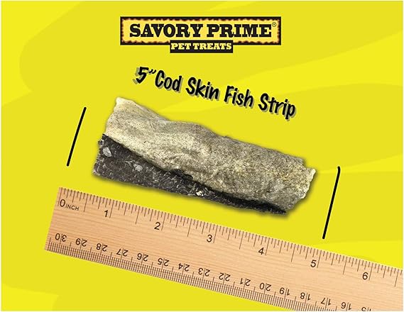 Savory Prime Cod Skin Fish Strips Dog Treats, 16 oz