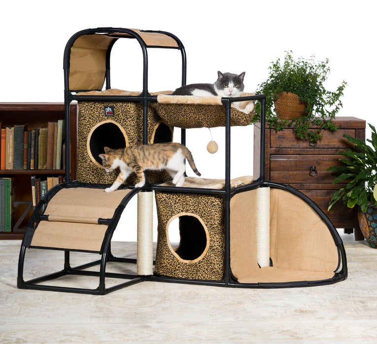 Prevue Pet Products Catville Townhome, Leopard Print