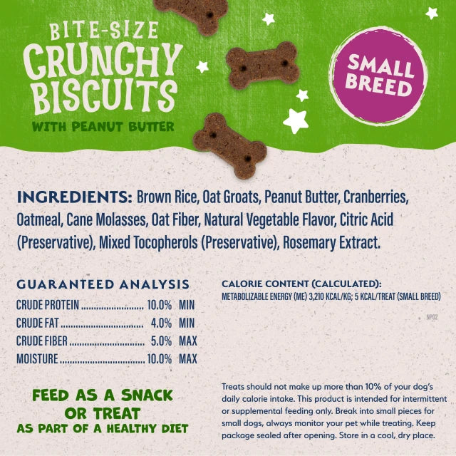 Natural Balance Pet Foods Rewards Bite-Size Crunchy Biscuits Small Breed Dog Treats Peanut Butter 8oz - 1 - Image 5