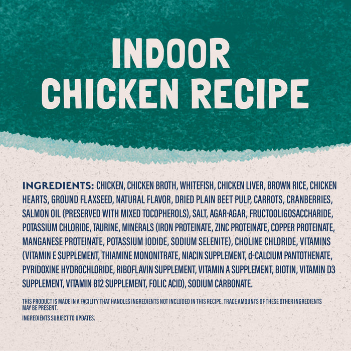 Natural Balance Pet Foods Original Ultra Indoor Canned Cat Food Chicken 5.5oz (Pack of 24)