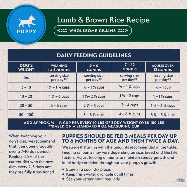 Natural Balance Pet Foods Limited Ingredient Puppy Dry Dog Food Lamb & Brown Rice 12lb