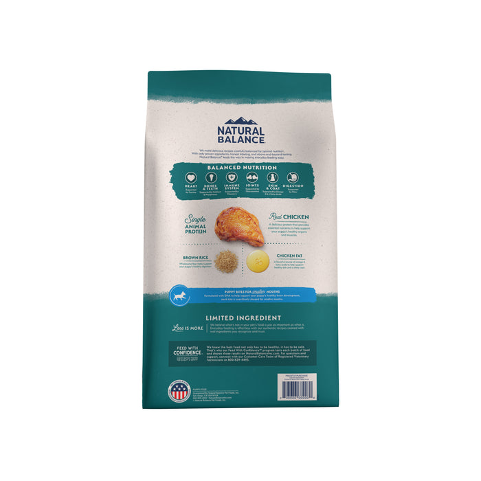 Natural Balance Pet Foods Limited Ingredient Puppy Dry Dog Food Chicken & Brown Rice 12lb