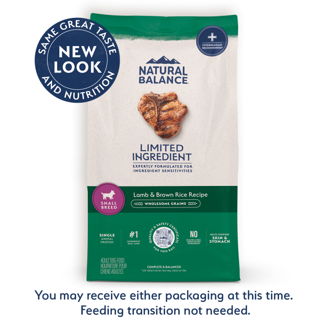 Natural Balance Pet Foods Limited Ingredient Small Breed Dry Dog Food Lamb & Brown Rice 4lb