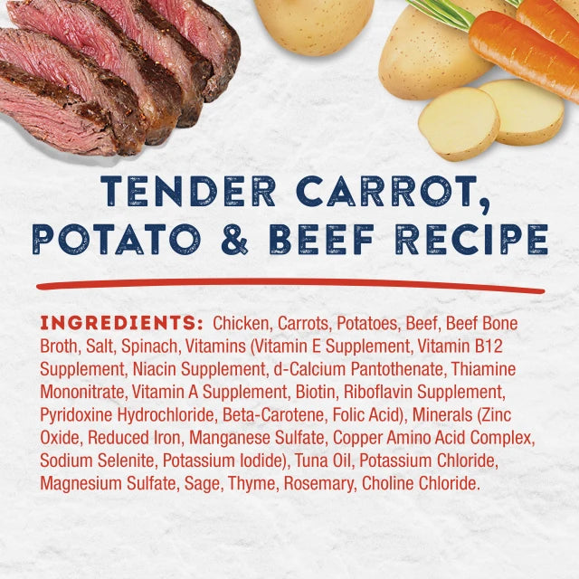 Natural Balance Pet Foods Original Ultra Platefulls Wet Dog Food Pouch Tender Carrot, Potato & Beef Recipe 9oz (Pack of 12)