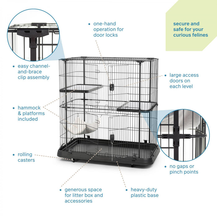 Prevue Pet Products Deluxe Cat Home, Black