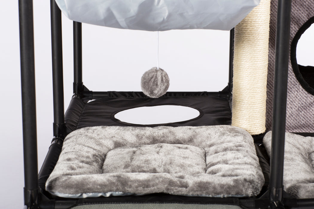 Prevue Pet Products Catville Tower, Gray Print