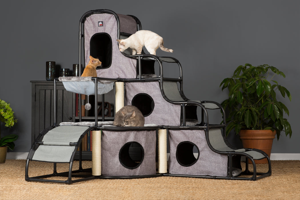 Prevue Pet Products Catville Tower, Gray Print