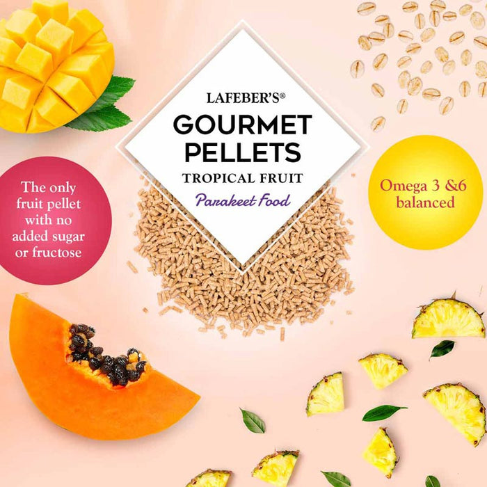 Lafeber Company Tropical Fruit Gourmet Pellets Parakeet Bird Food 1.25lb